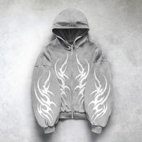 Edgy Oversized Graphic Hoodie™