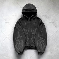 Edgy Oversized Graphic Hoodie™