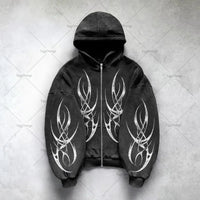 Edgy Oversized Graphic Hoodie™