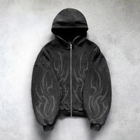 Edgy Oversized Graphic Hoodie™