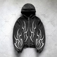 Edgy Oversized Graphic Hoodie™
