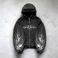 Edgy Oversized Graphic Hoodie™